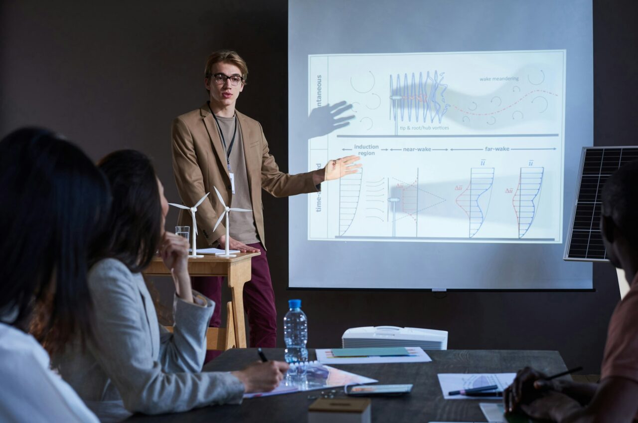 Engineer performing at the seminar