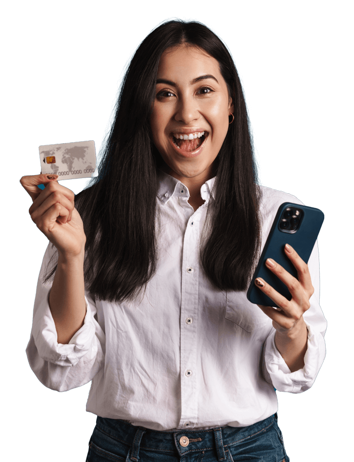 Woman with credit card